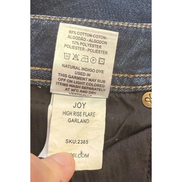 DL1961 Joy High Rise Flare 4-Way Stretch Jeans Size 29 Garland Blue - Picture 7 of 10